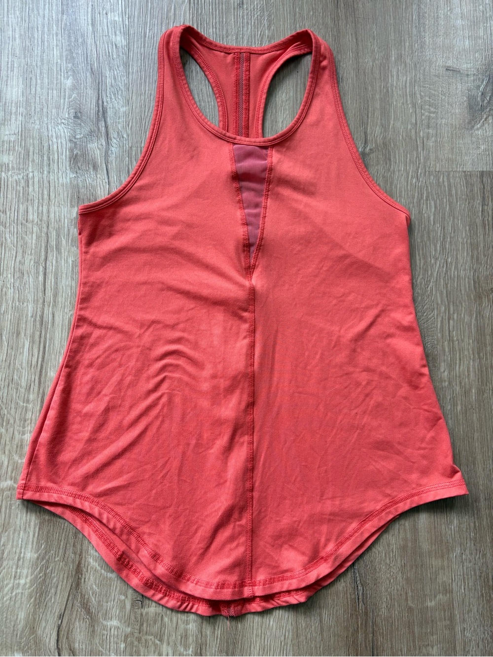 ZYIA Coral Racerback Tank with Mesh Inset